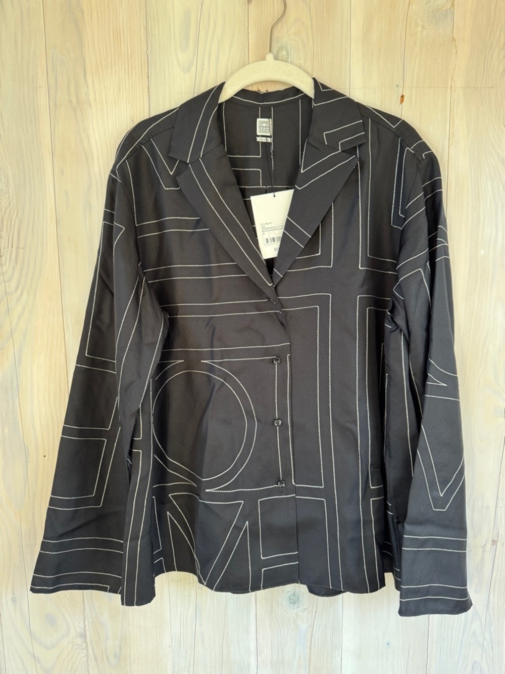 Toteme Monogram Silk PJ Top Soze 34